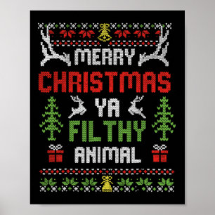 Merry Christmas Animal Filthy Ya  Poster
