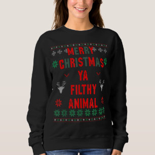 Merry Christmas Animal Filthy Ya Ugly Sweater Styl