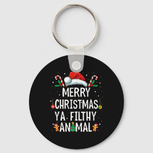 Merry Christmas Animal Filthy Ya Xmas Family Pajam Keychain