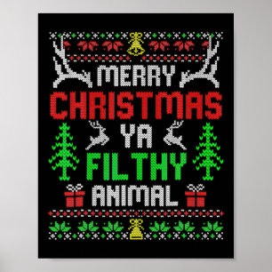 Merry Christmas Animal Filthy Ya Xmas Pajama 2  Poster
