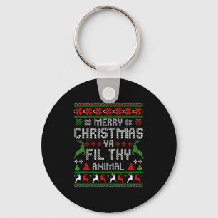 Merry Christmas Animal Filthy Ya Xmas Pajama Chris Keychain