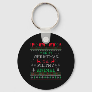 Merry Christmas Animal Filthy Ya Xmas Pajama Famil Keychain