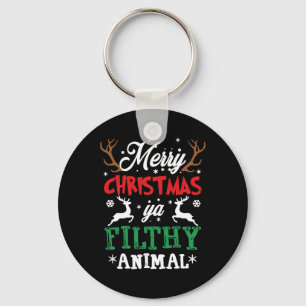 Merry Christmas Animal Filthy Ya Xmas Pajama Keychain