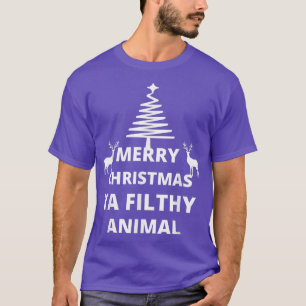 Merry Christmas animal tree filthy ya 2021 T-Shirt