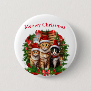 Merry Christmas Animals 2 Inch Round Button