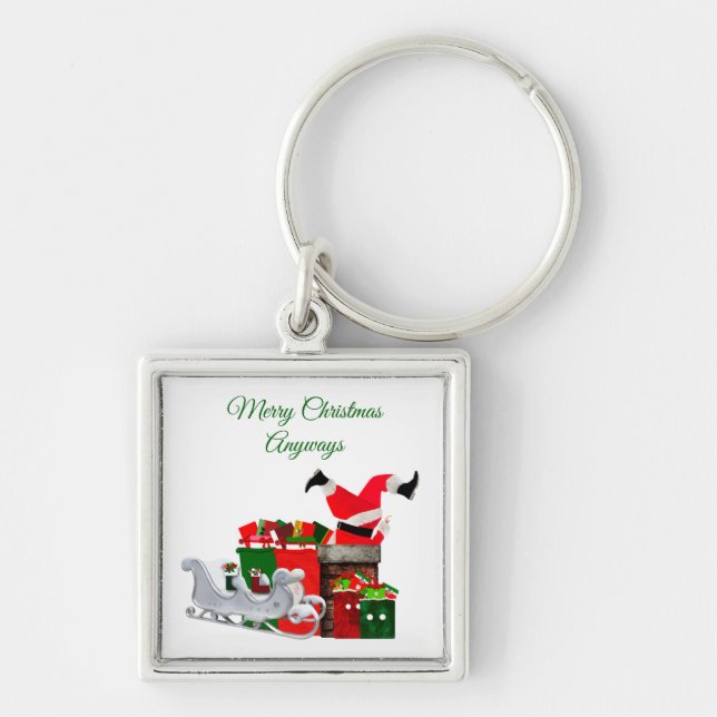 Merry Christmas Anyways Keychain (Front)