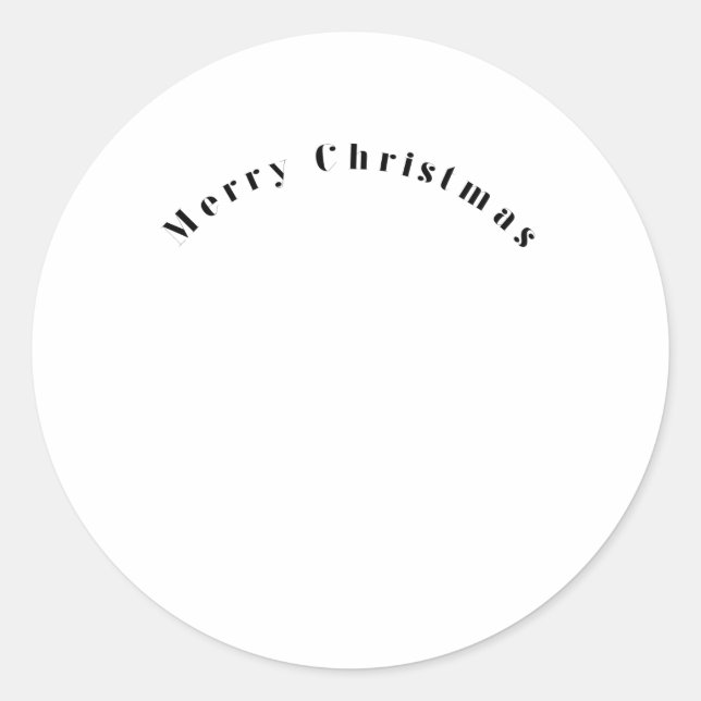 merry christmas arc classic round sticker (Front)