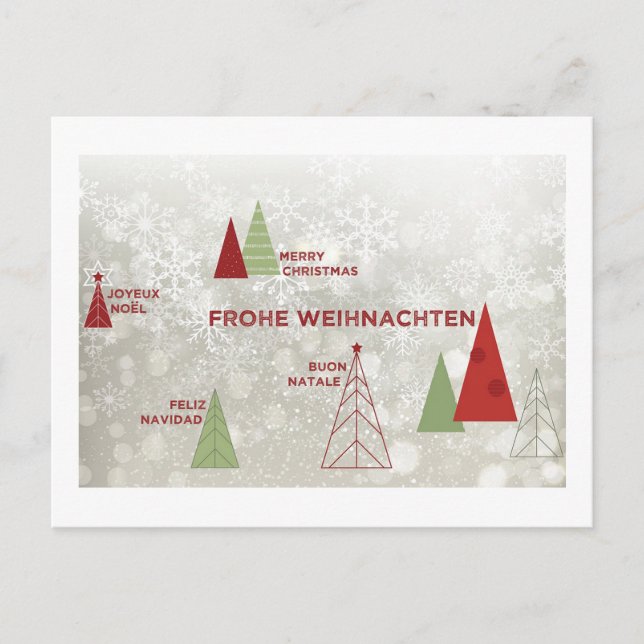 Merry Christmas Around the World Holiday Postcard (Front)