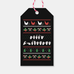 Merry Christmas - ASL American Sign Language I Gift Tags