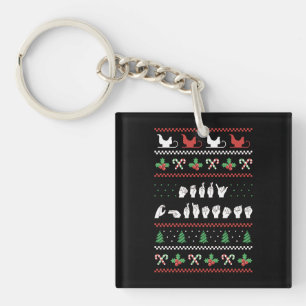 Merry Christmas - ASL American Sign Language I Keychain