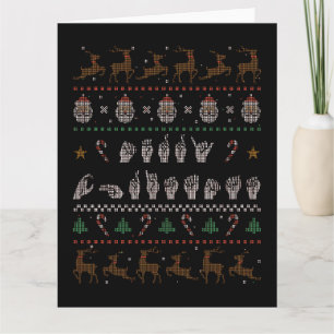 Merry Christmas - ASL American Sign Language II Card