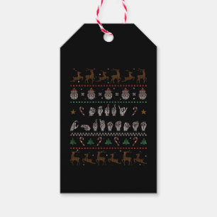 Merry Christmas - ASL American Sign Language II Gift Tags