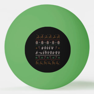 Merry Christmas - ASL American Sign Language II Ping Pong Ball