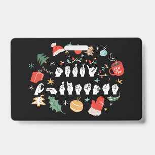 Merry Christmas - ASL American Sign Language III Badge