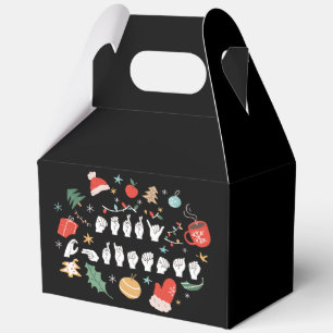 Merry Christmas - ASL American Sign Language III Favor Box