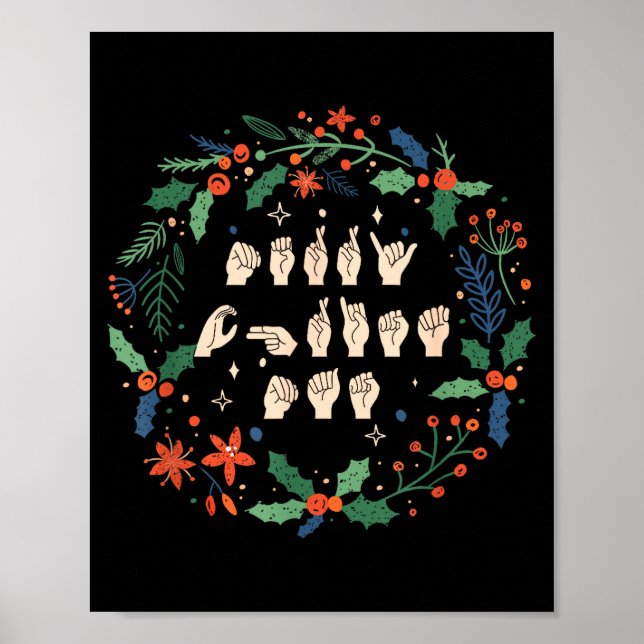 Merry Christmas Asl Sign Language Deaf Sped Women  (Front)