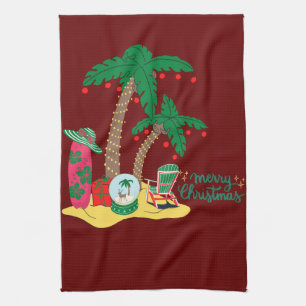 Merry Christmas at the Beach Kitchen Towel