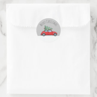 Merry Christmas Aufkleber Classic Round Sticker