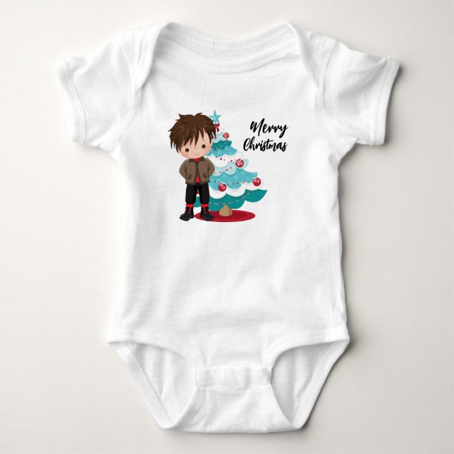 Merry Christmas  Baby Bodysuit (Front)
