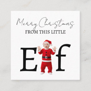 Merry Christmas Baby Elf Holiday Greeting Card