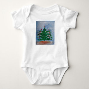 Merry Christmas Baby Jersey Bodysuit