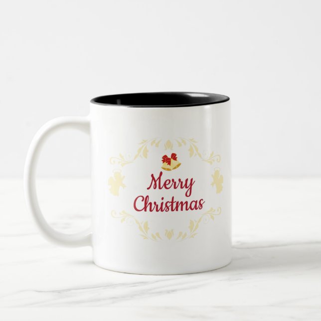 Merry Christmas Background Coffee Mug Mug (Left)