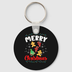 Merry Christmas Bakers With Cookies - Merry Christ Keychain