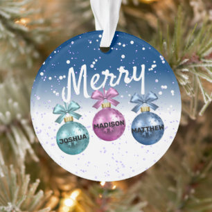 Merry Christmas Balls Ornament