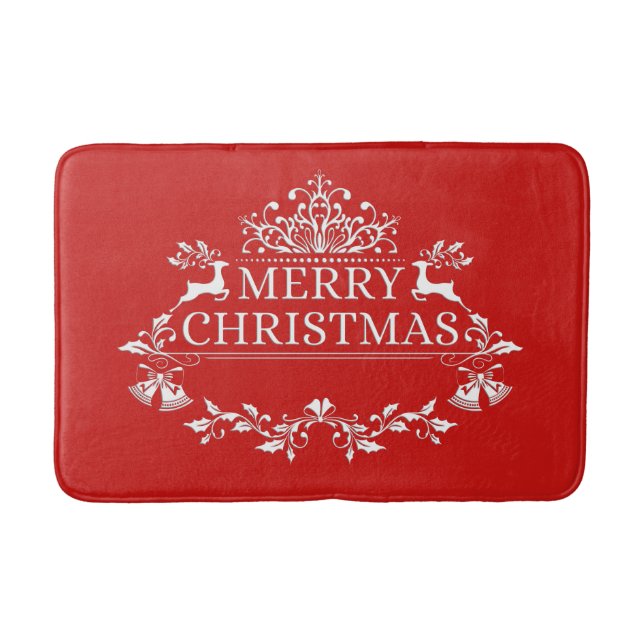 Merry Christmas Bath Mat (Front)