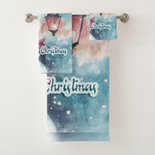 Merry Christmas    Bath Towel Set