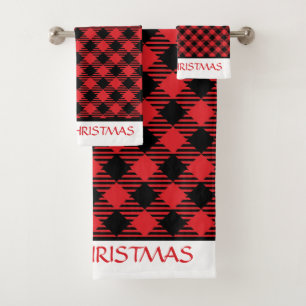 Merry Christmas Bath Towel Set