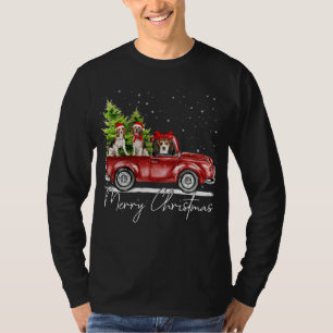 Merry Christmas Beagle Lover Santa Light Reindeer T-Shirt