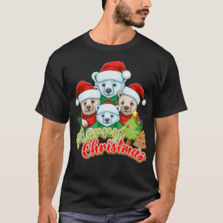 Merry Christmas Bear Familly T-Shirt
