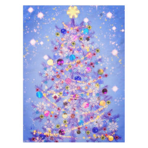Merry Christmas BeautifulChristmas Tree Tablecloth