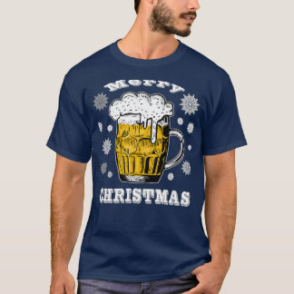 Merry Christmas Beer Snowflake T-Shirt