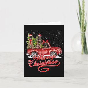 Merry Christmas Belgian Malinois Santa Reindeer Re Card