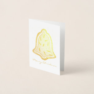 Merry Christmas Bell Sugar Cookie Sprinkles Xmas Foil Card