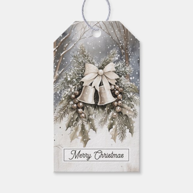 Merry Christmas Bells Gift Tag (Front)
