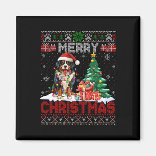 Merry Christmas Bernese Mountain Dog Lover Ugly Xm Magnet