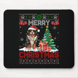 Merry Christmas Bernese Mountain Dog Lover Ugly Xm Mouse Pad