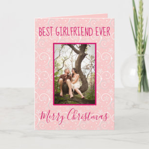 Merry Christmas Best Girlfriend Ever Holiday Card
