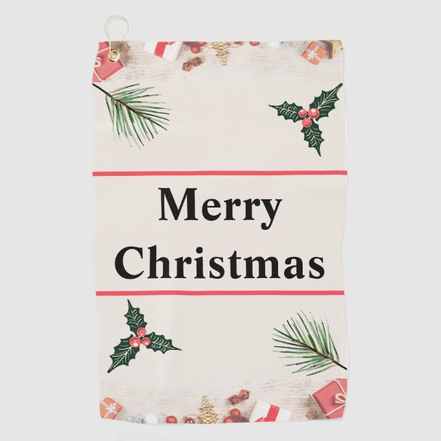 Merry Christmas Best Golf Towels (Front)