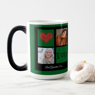 Merry Christmas Best Grandma Ever Photo collage Magic Mug