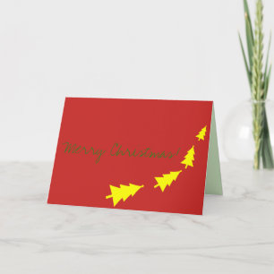 Merry Christmas Best Wishes Fir Tree Greeting Card