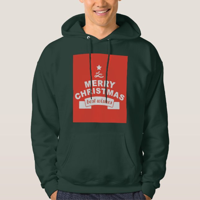 Merry Christmas Best Wishes Hoodie (Front)
