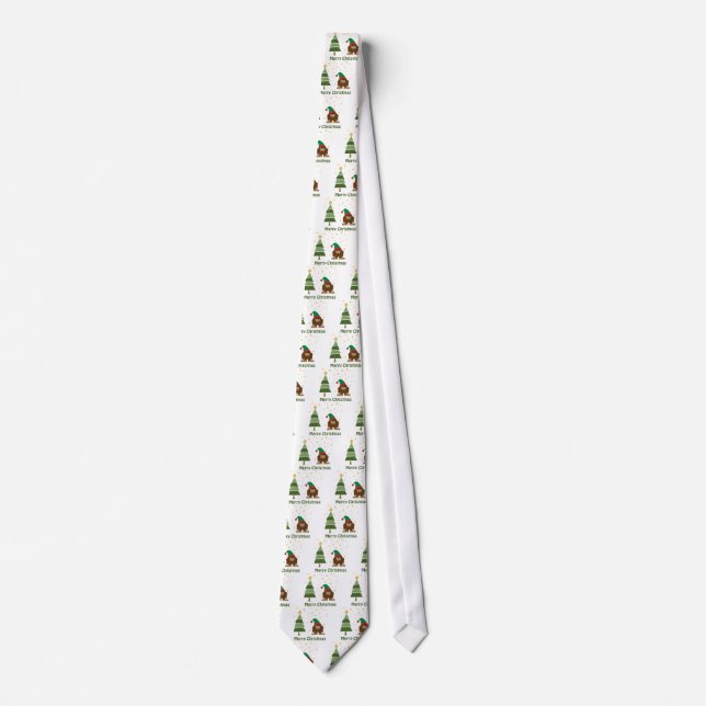Merry Christmas Bigfoot Tie (Front)