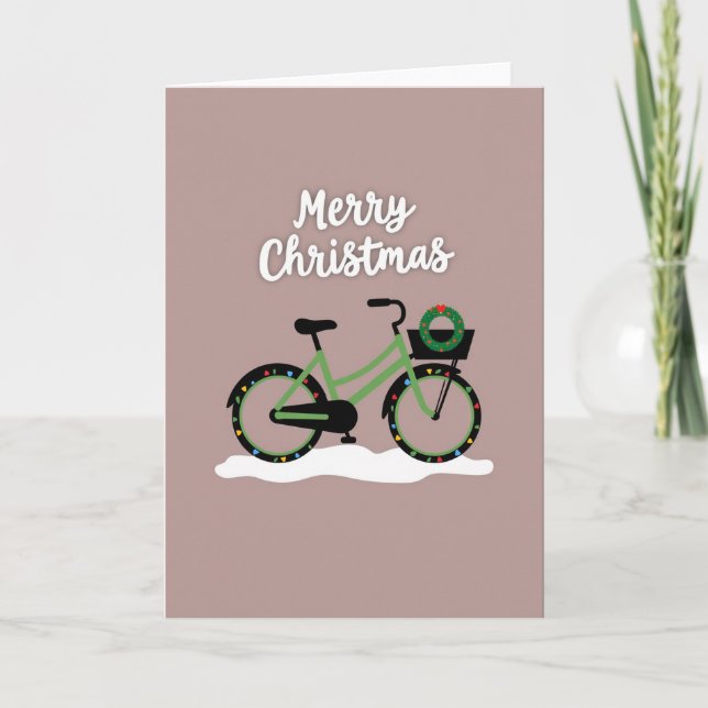 Merry Christmas Bike Card (Front)
