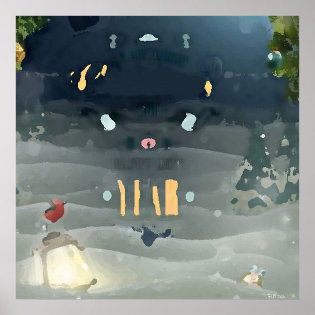 Merry Christmas_bird Poster (Front)