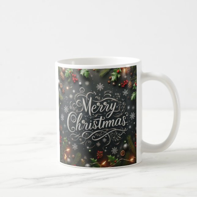 Merry Christmas, Black Coffee Cup (Right)