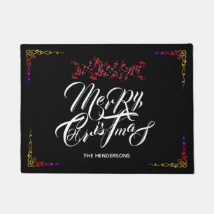 Merry Christmas Black - Doormat